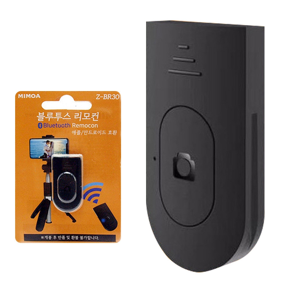 MIMOA 블루투스 셀카봉 삼각대 셀피 리모컨 (BR30) (블랙)