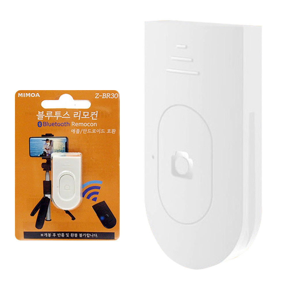 MIMOA 블루투스 셀카봉 삼각대 셀피 리모컨 (BR30) (화이트)