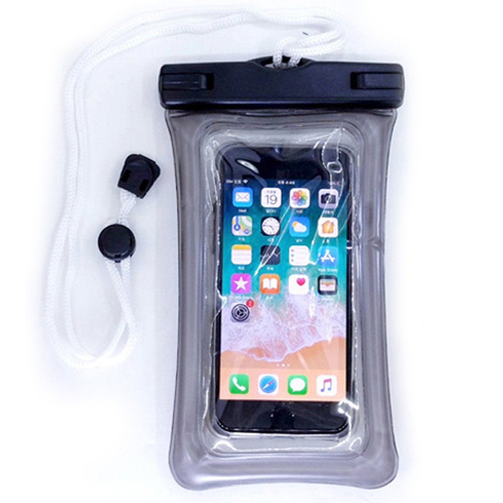 MIMOA 에어쿠션 물에뜨는 스마트폰 방수팩 (블랙)