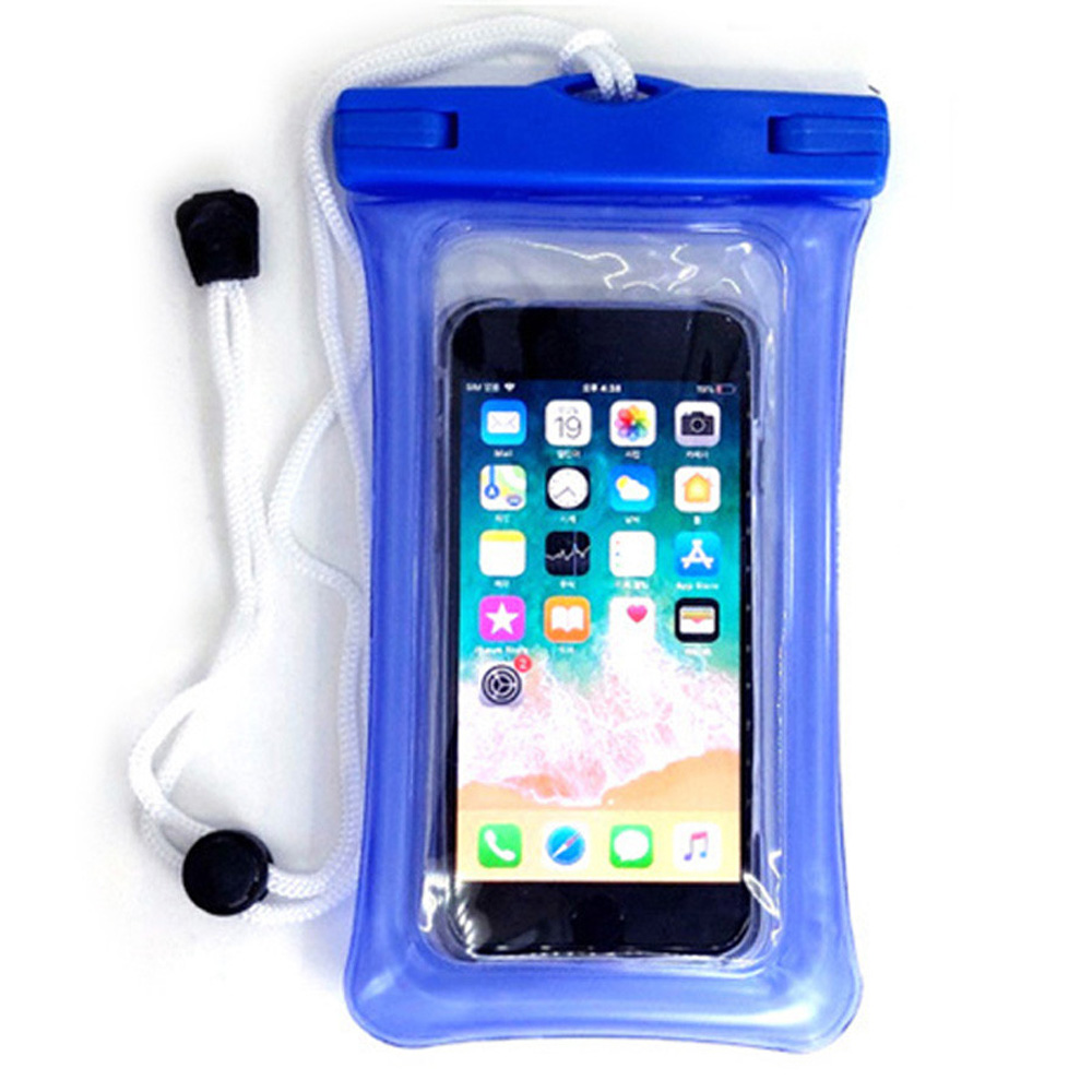 MIMOA 에어쿠션 물에뜨는 스마트폰 방수팩 (블루)