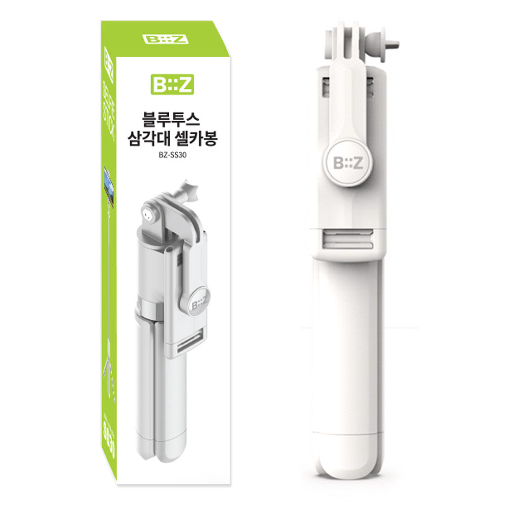 비즈 블루투스 삼각대 셀카봉 (SS30) (화이트)