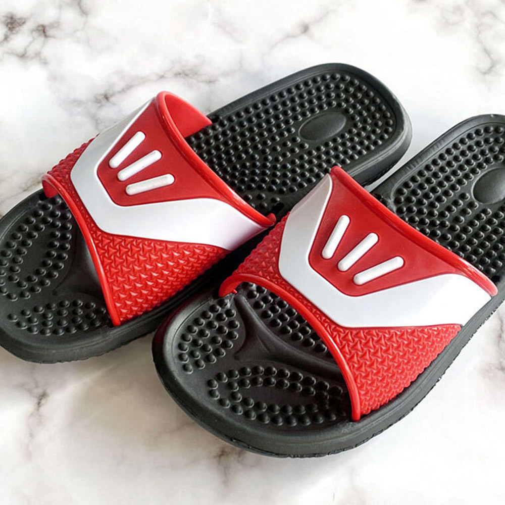 윈윈 슬리퍼 삼선 지압 실내화 샌달 (레드) (택1)