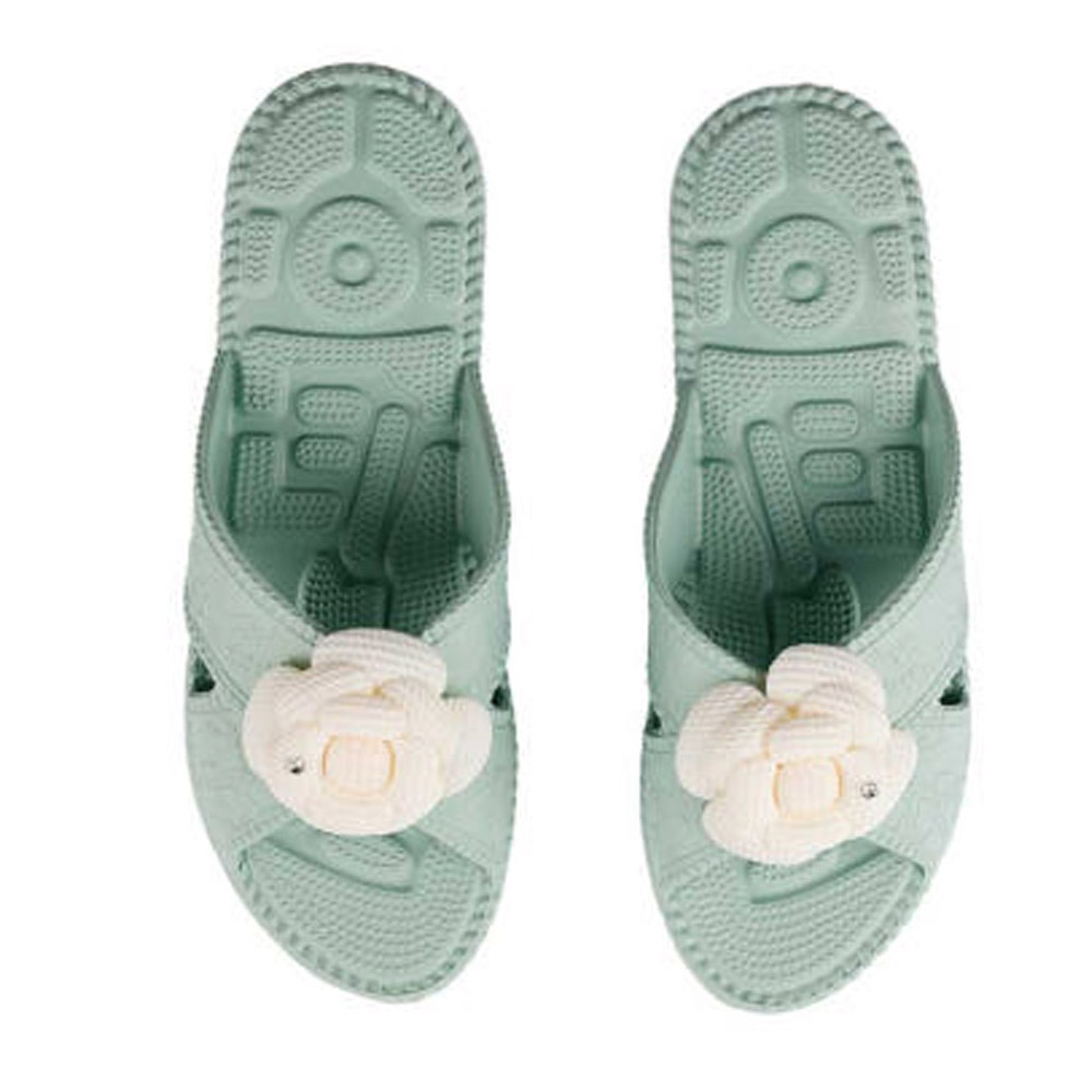 신우실업 거실화 플라워 지압 가벼운 슬리퍼 실내화 (민트)