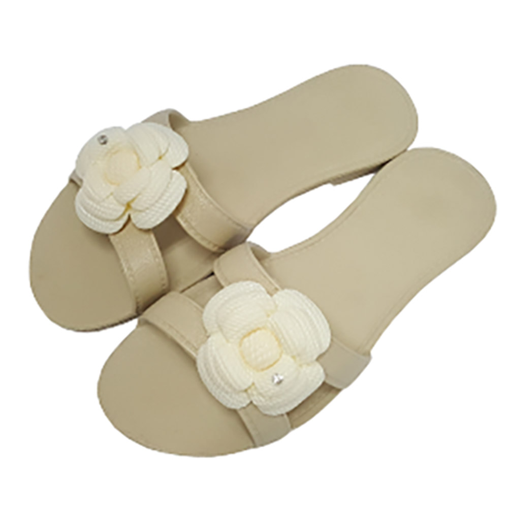 신우실업 거실화 뷰티플러스 다용도화 미끄럼방지 편안한 슬리퍼 아이보리 (화이트꽃) 거실슬리퍼