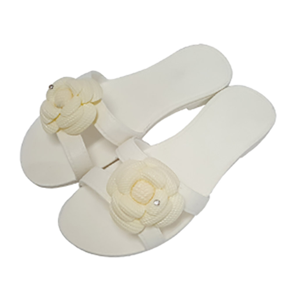 신우실업 거실화 뷰티플러스 다용도화 미끄럼방지 편안한 슬리퍼 화이트 (화이트꽃) 거실슬리퍼