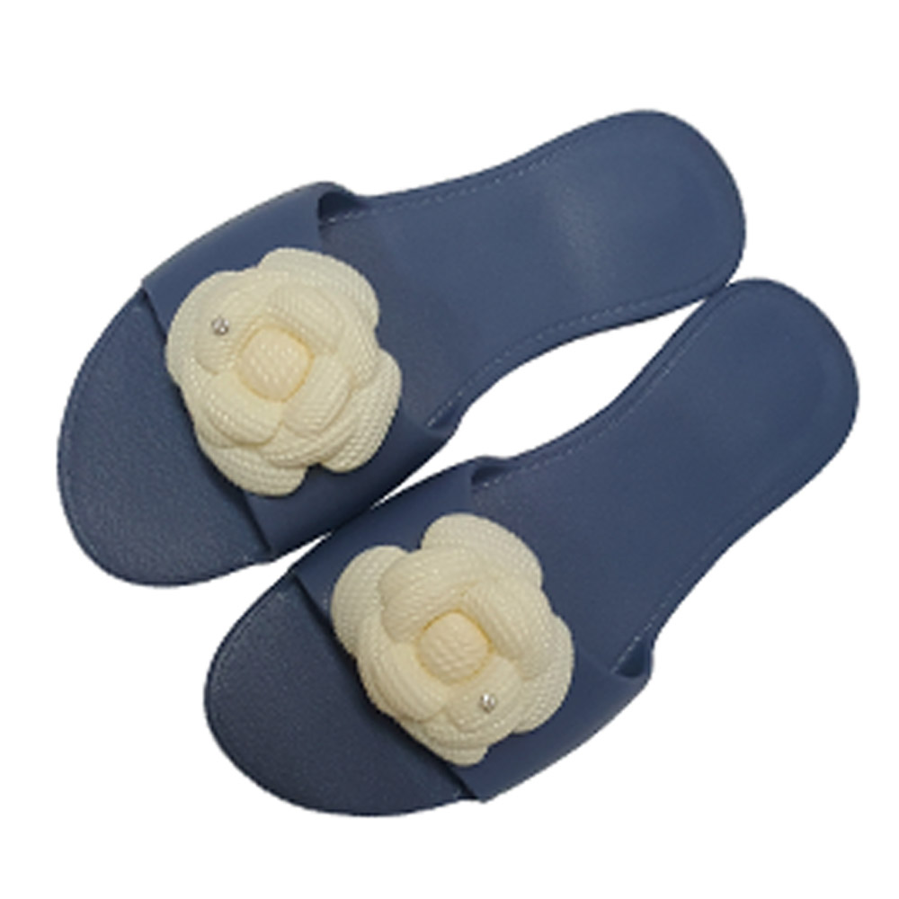 신우실업 거실화 뷰티 다용도화 미끄럼방지 편안한 슬리퍼 네이비 (화이트꽃) 거실슬리퍼