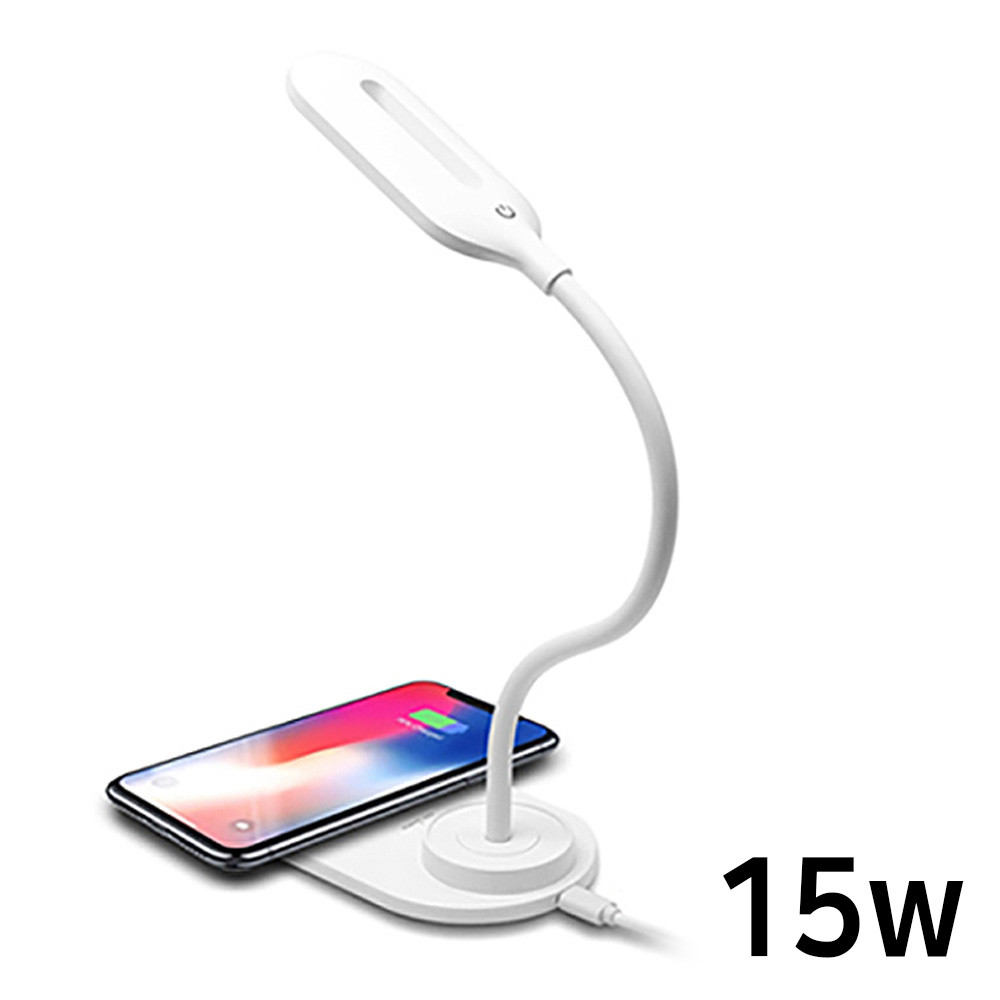 컴우드 LED스탠드 겸용 무선 고속 충전기 15W (CW-LC200) (화이트)