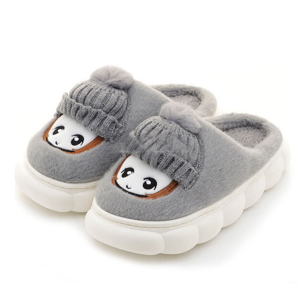 DDA 실내화 모자인형 털실내화 (그레이) (택1) 거실화