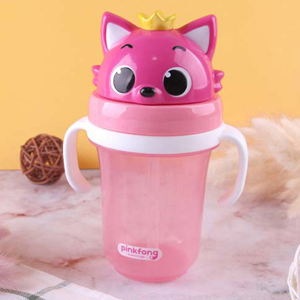 아이엔피 핑크퐁 입체 빨대컵