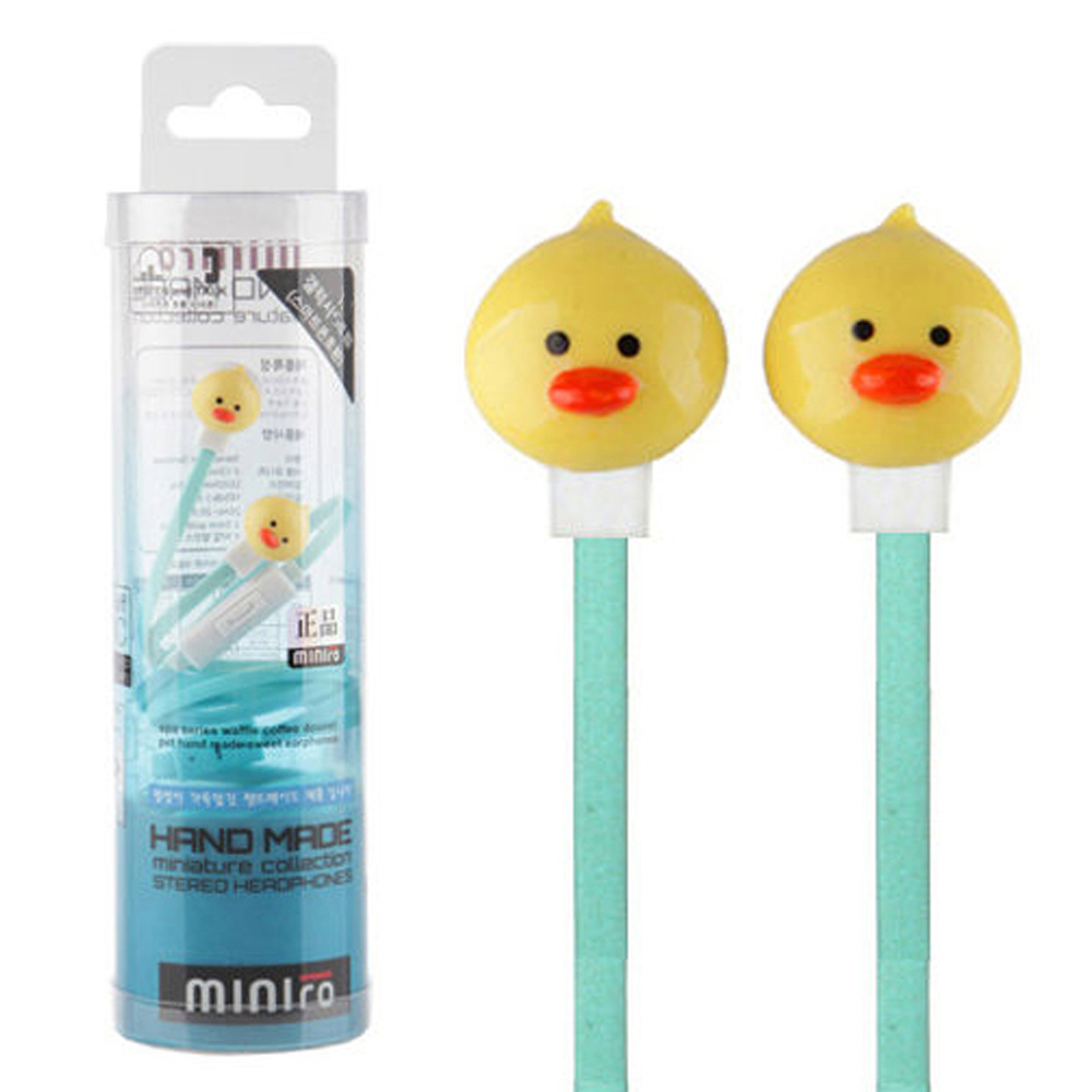 우솔 스마트폰 이어폰 MO-1000 핸드메이드 미니어처 (병아리)