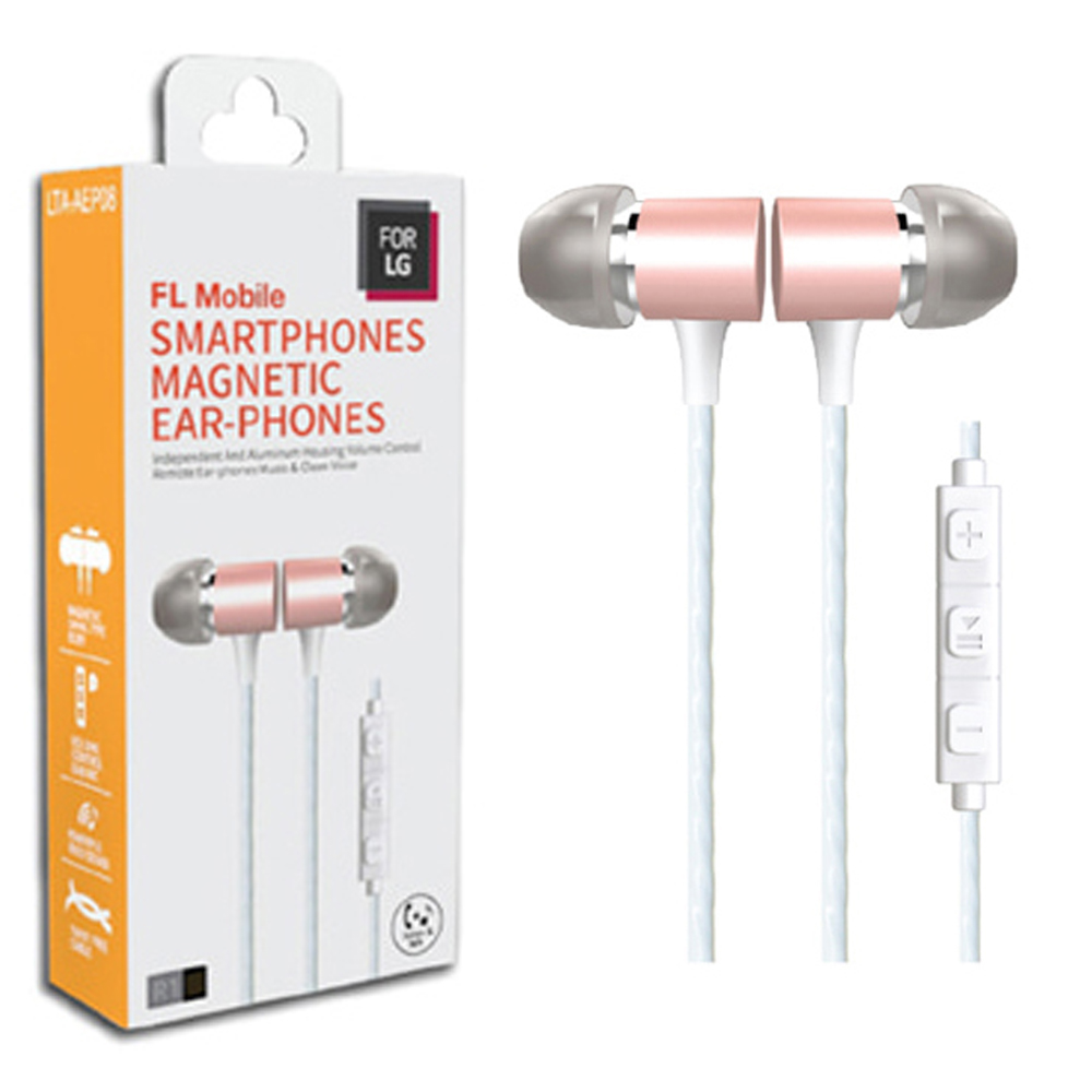 스마티 스마트폰 마그네틱 스테레오 이어폰 LTA-AEP08 (로즈골드)