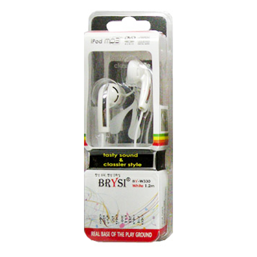 브러쉬 스마트폰 이어폰 BY-330 (화이트)