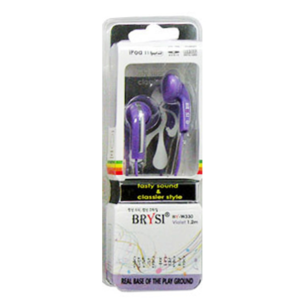 브러쉬 스마트폰 이어폰 BY-330 (바이올렛)