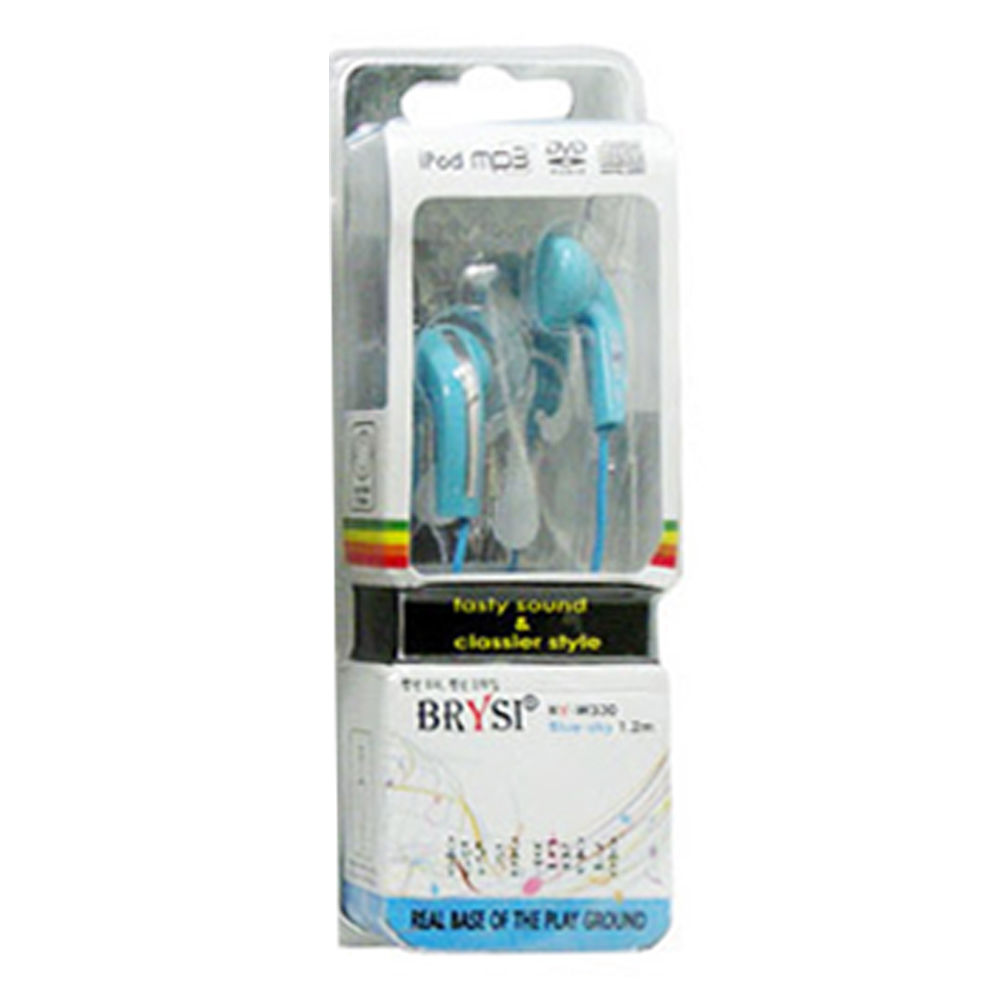 브러쉬 스마트폰 이어폰 BY-330 (블루)