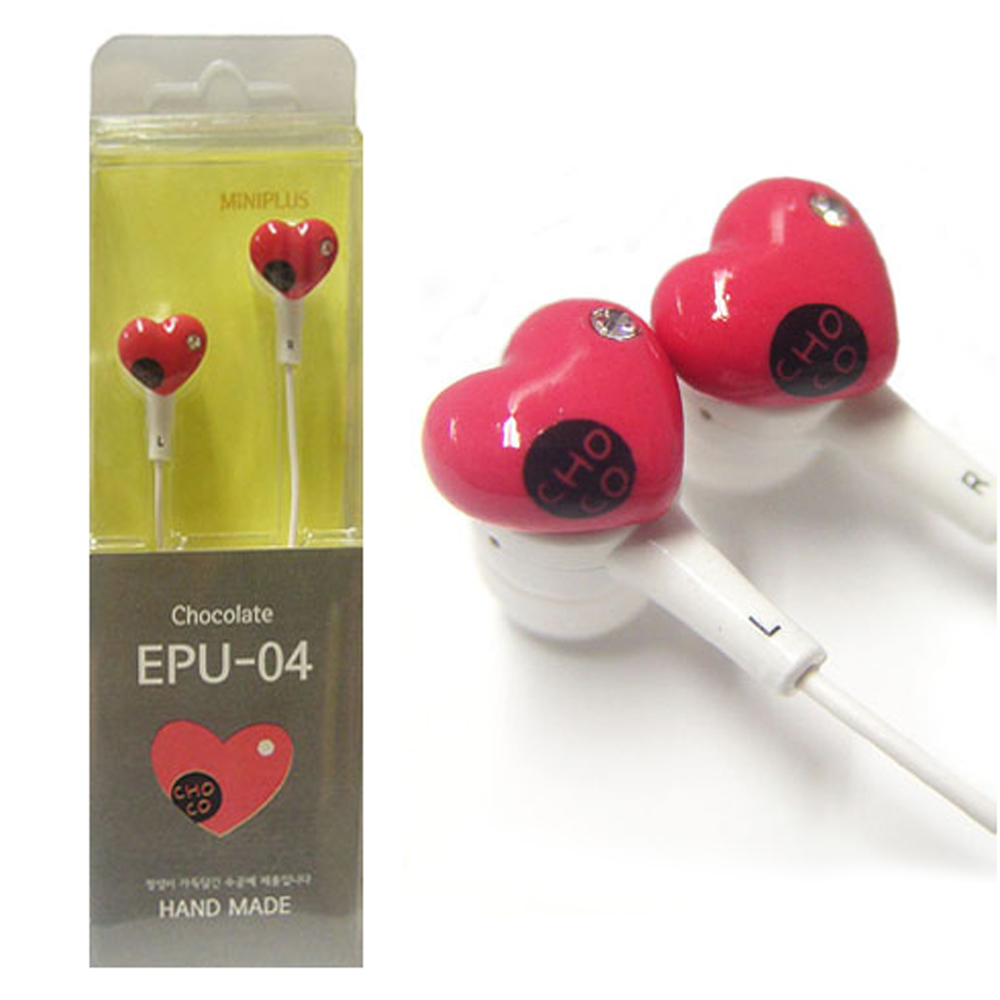 미니플러스 미니어처 스마트폰 이어폰 핑크초코 (EPU-04)