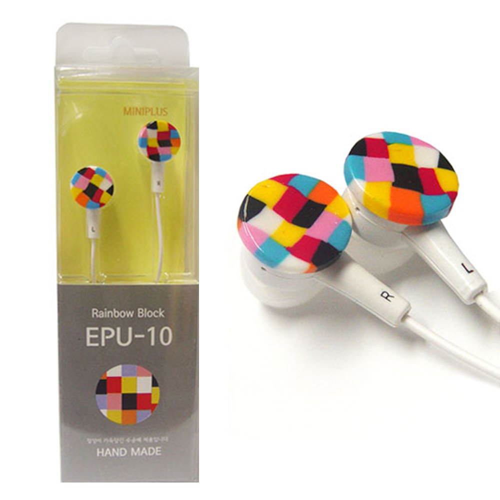 미니플러스 미니어처 스마트폰 이어폰 레인보우 (EPU-10)