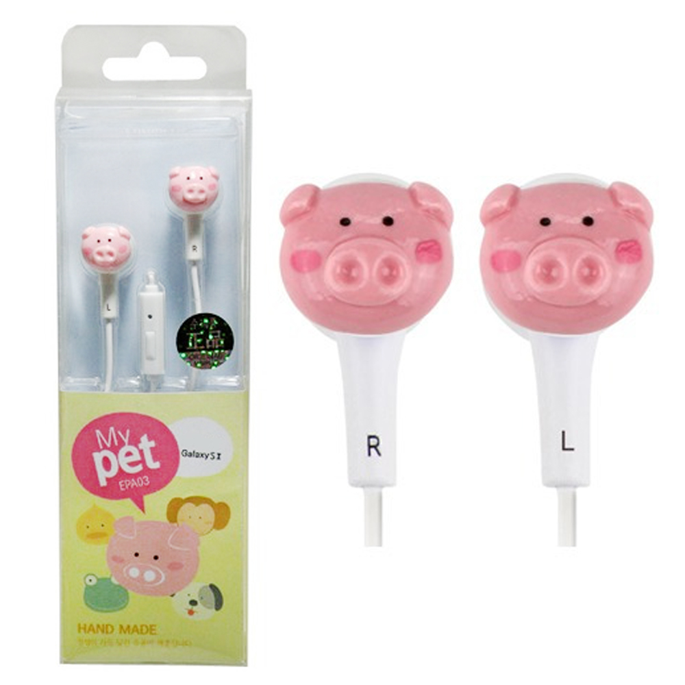 미니플러스 미니어처 스마트폰 이어폰 돼지 (EPA-03)