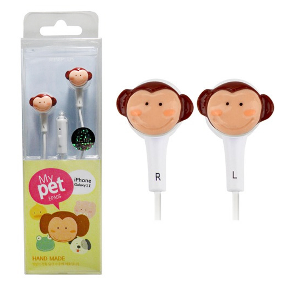 미니플러스 미니어처 스마트폰 이어폰 원숭이 (EPA-05)