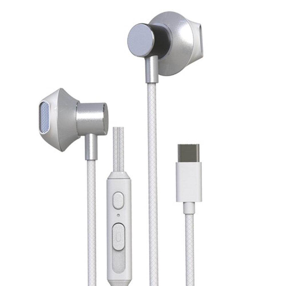 아남 이어폰 C타입 볼륨 조절 컨트롤 (실버) (AN-C003)