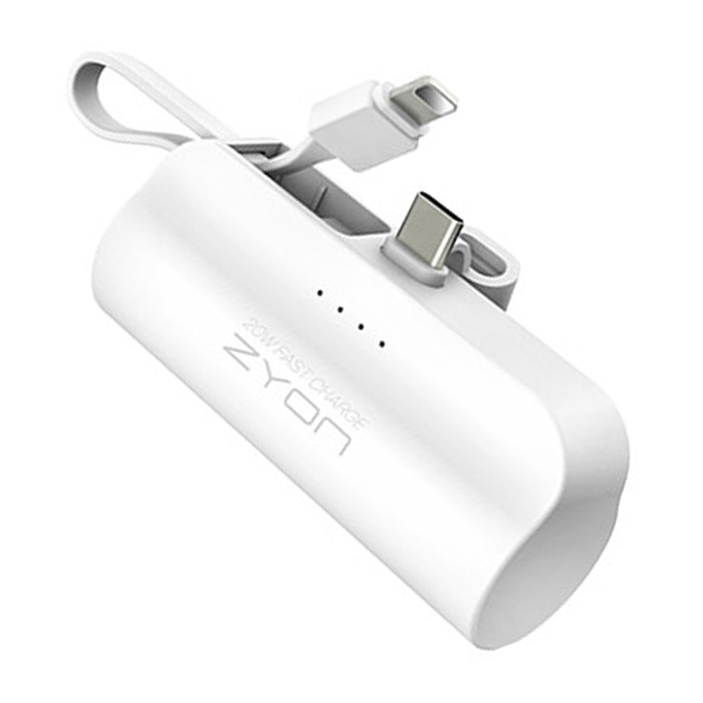 자이온 20W 고속충전 미니 보조배터리 ZMB-MB20 C타입 (8핀케이블 포함)