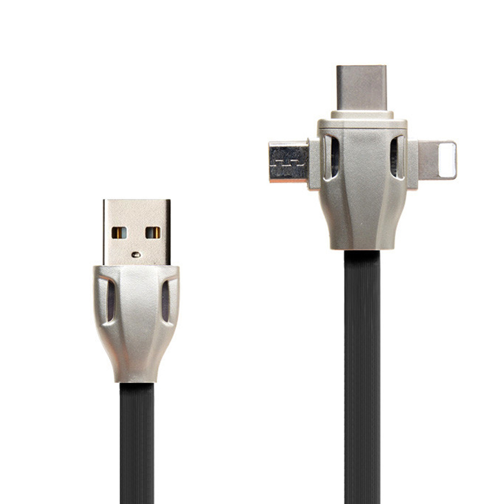 GPOP 메탈 3IN1 급속 충전 코브라 케이블 (블랙)