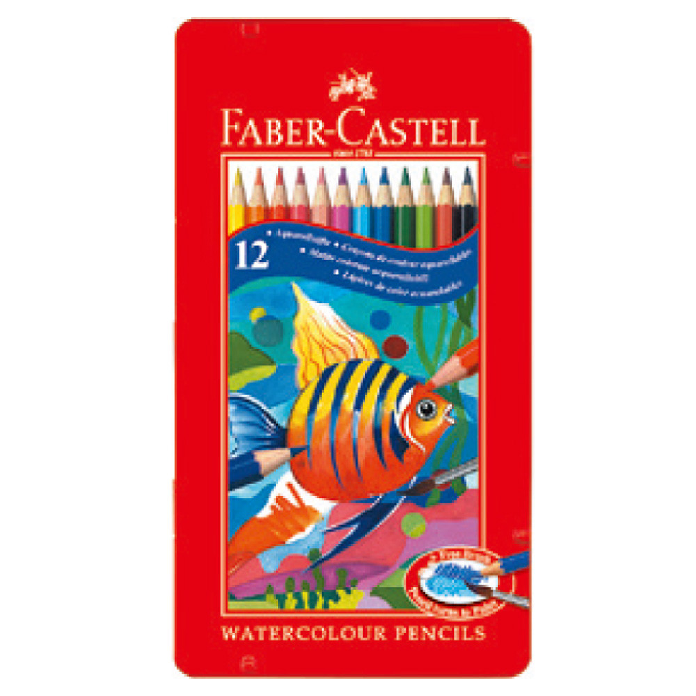 파버카스텔 수채 색연필 12색 (틴 케이스) (115929)