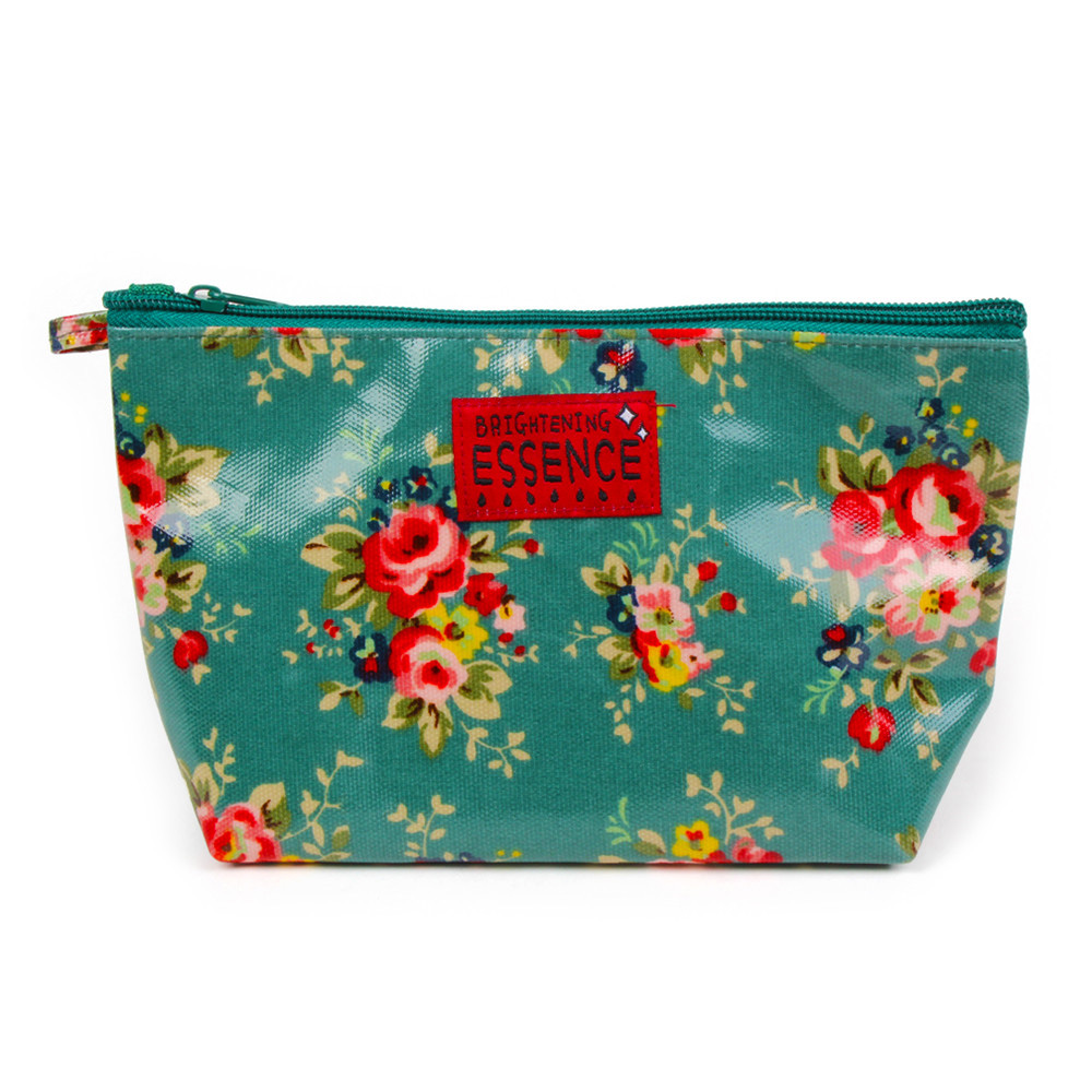 한정특가) 뉴팬시 플라워 삼각 방수 멀티 파우치 (그린)