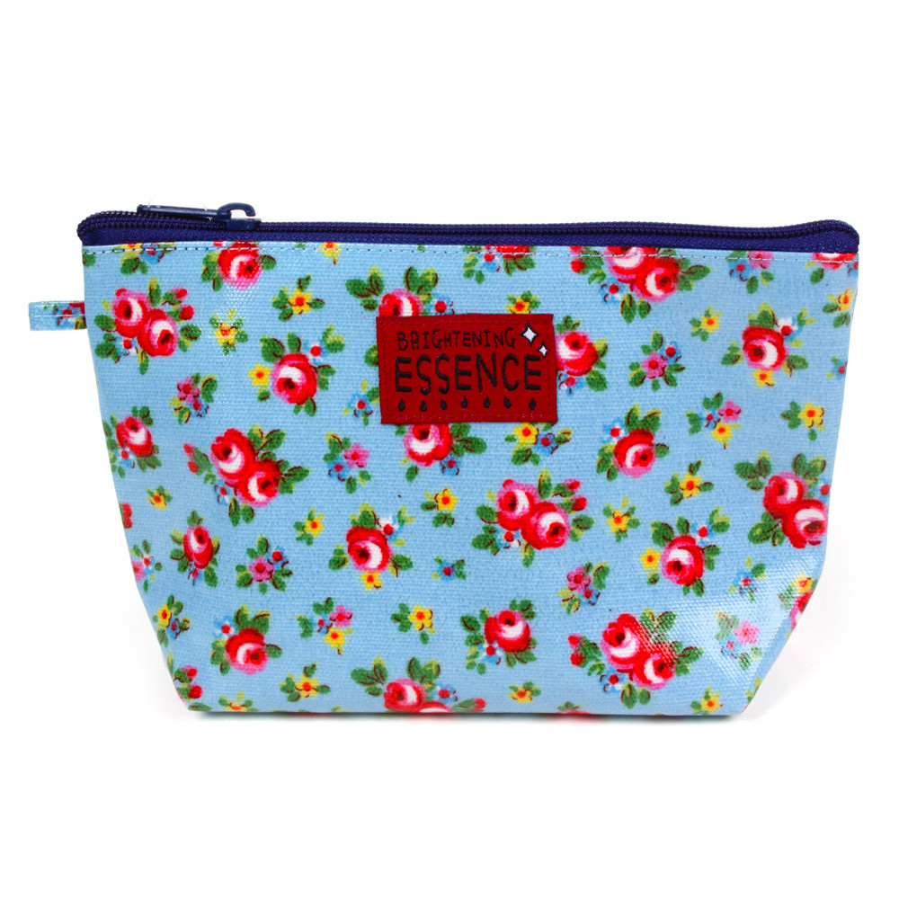 한정특가) 뉴팬시 플라워 삼각 방수 멀티 파우치 (블루)
