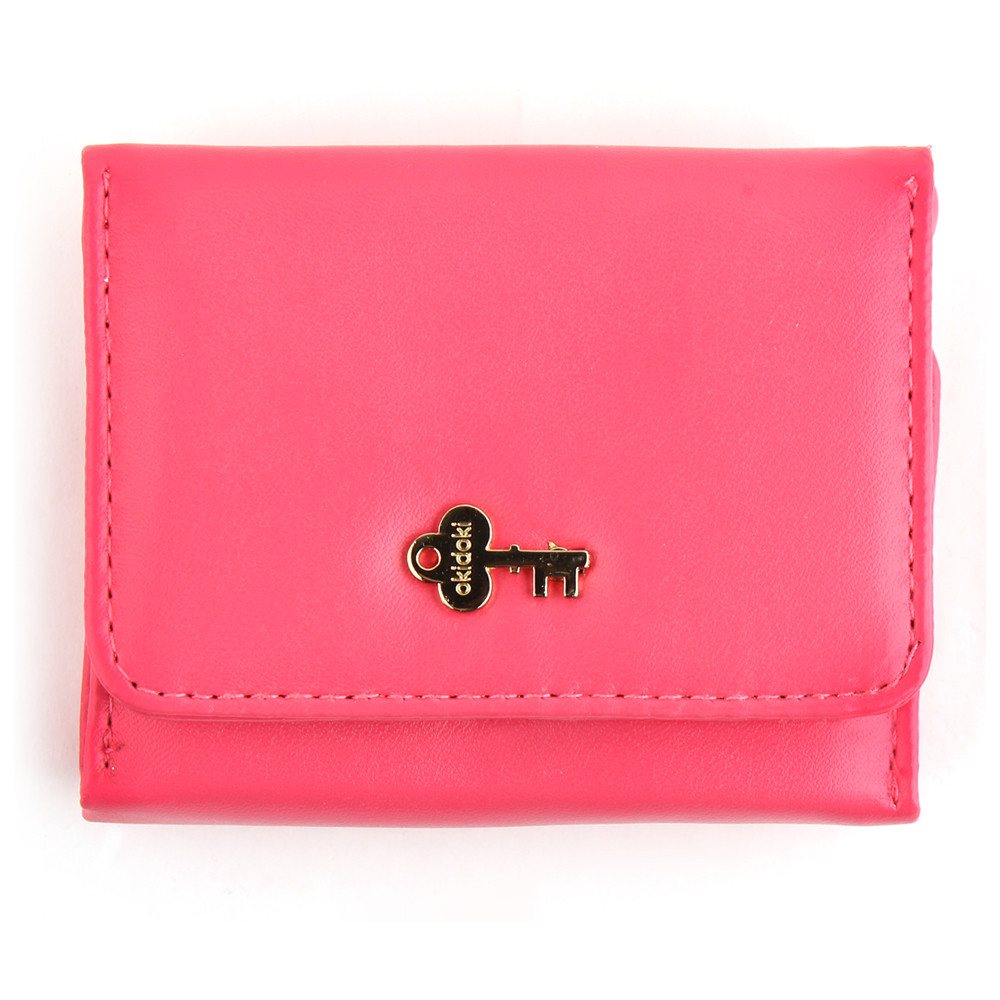 한정특가) 오키도키 열쇠장식 양면 반지갑 (핑크)