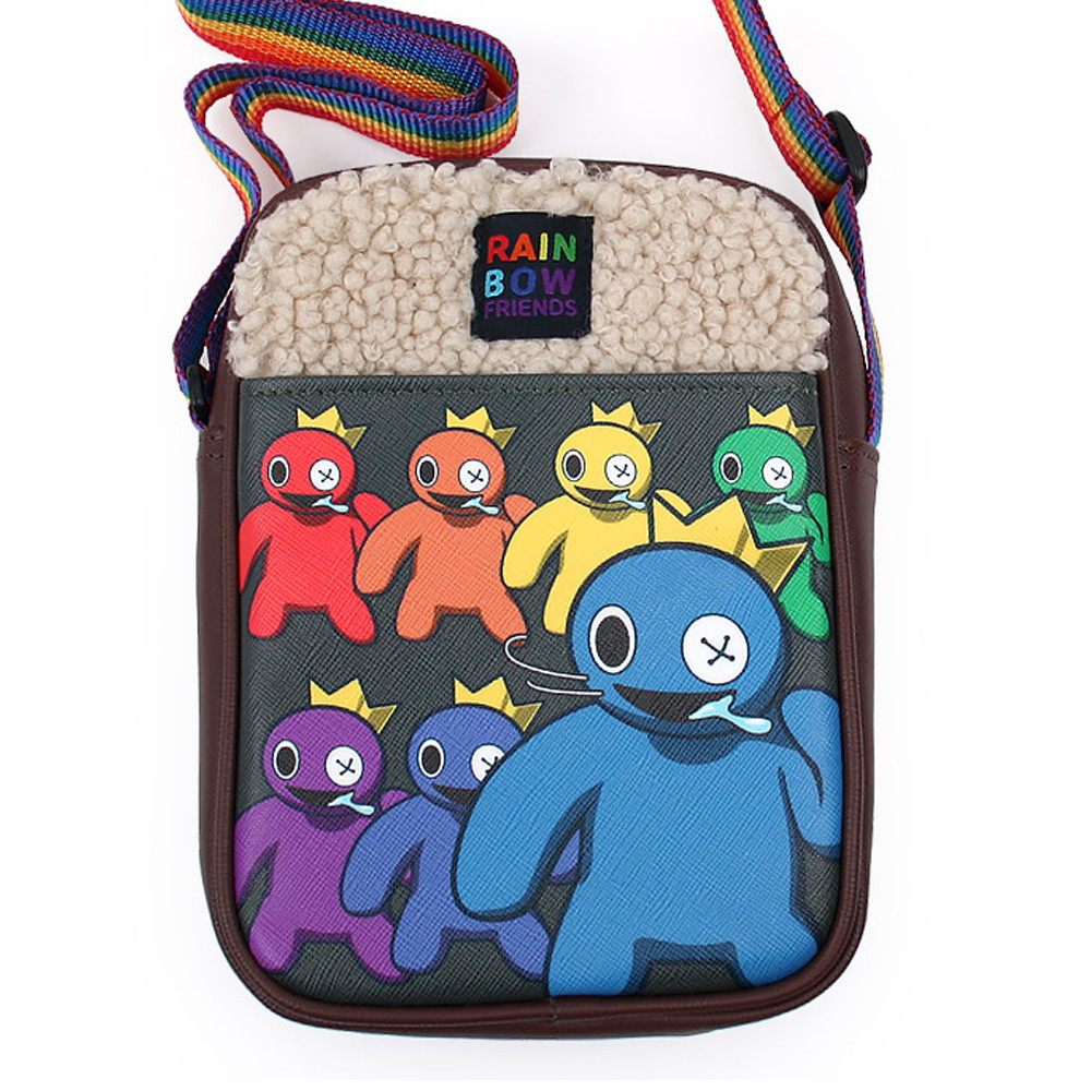 나라 레인보우프렌즈 양털 사각 크로스백