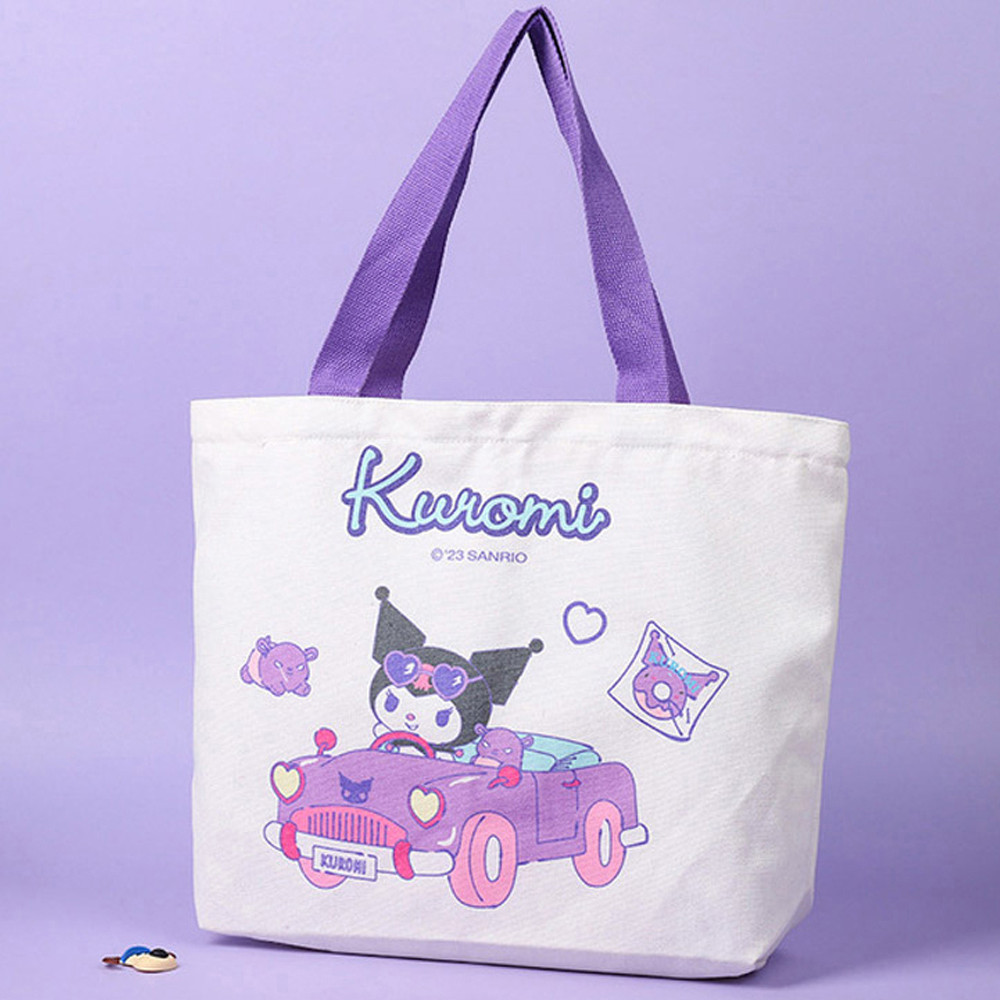 나라 에코백 산리오 캐릭터 보조가방 (쿠로미)