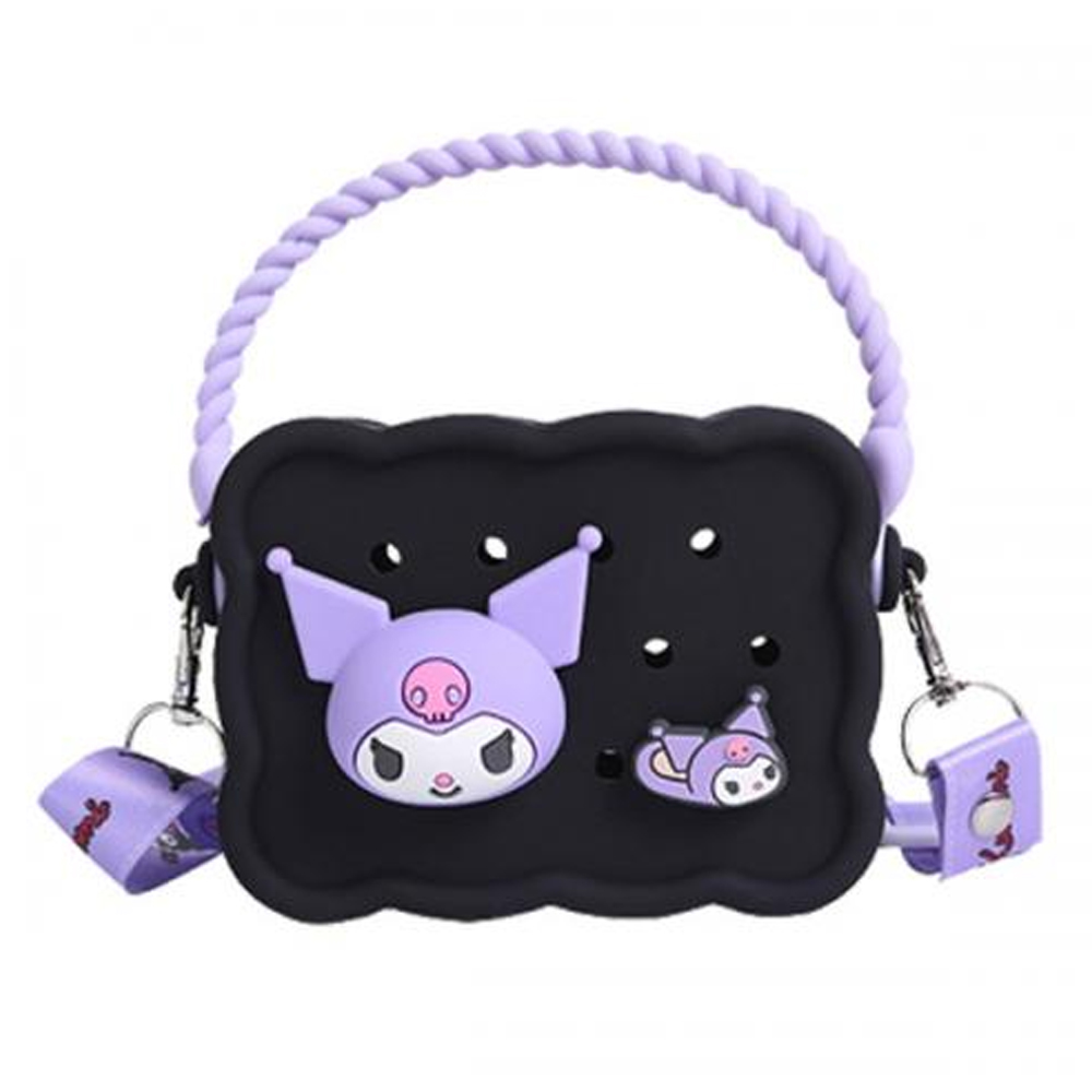 나라 토트백 산리오 DIY 실리콘 사각 보조가방 (쿠로미) (블랙)