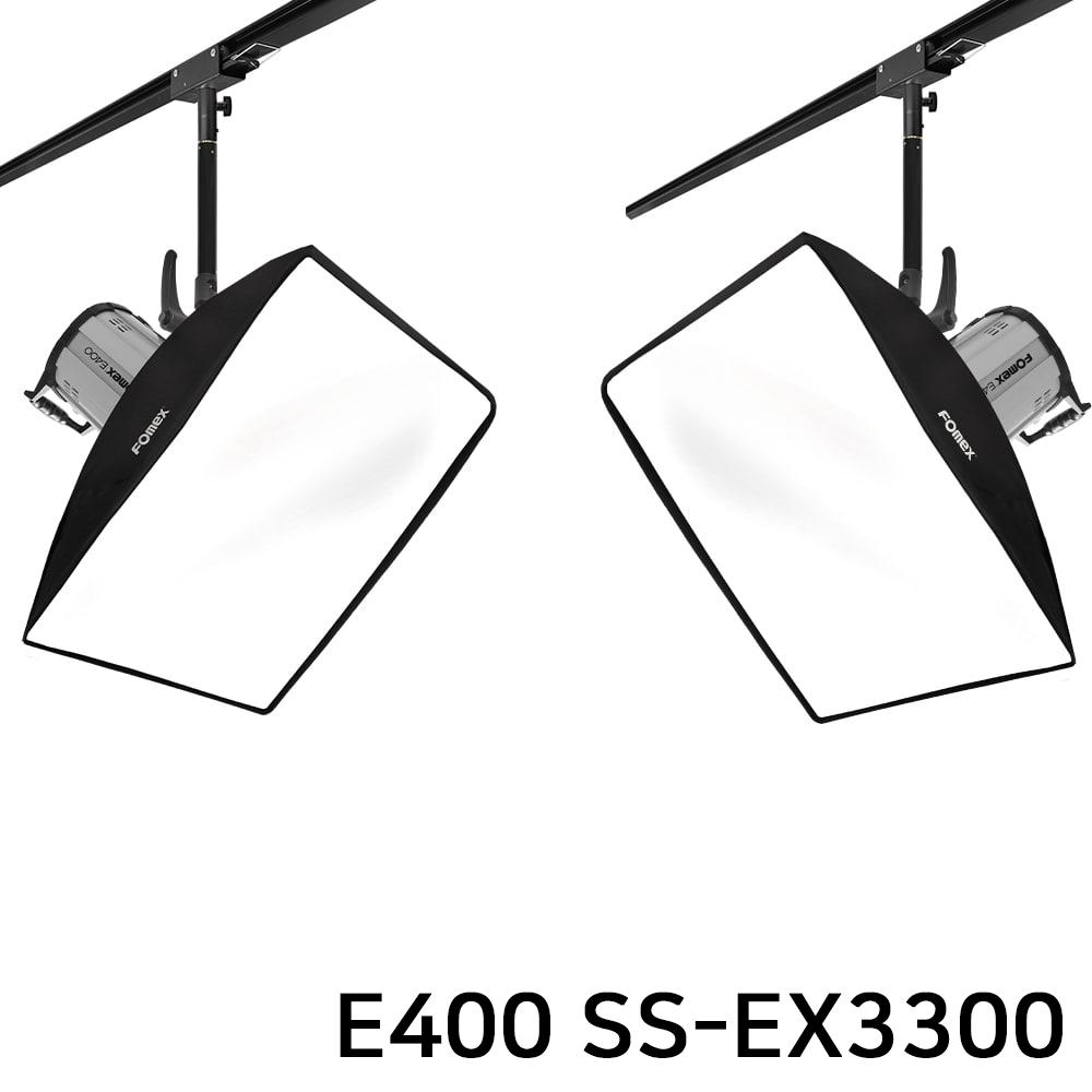 포멕스 사진조명 스튜디오 촬영 세트 (E400 SS-EX3300) 팬터그래프 레일 시스템