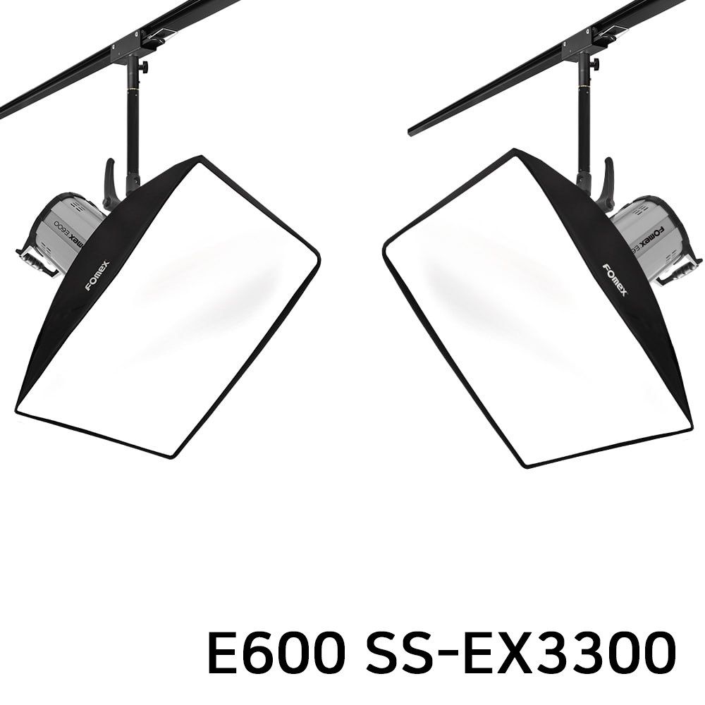포멕스 사진조명 스튜디오 촬영 세트 (E600 SS-EX3300) 팬터그래프 레일 시스템