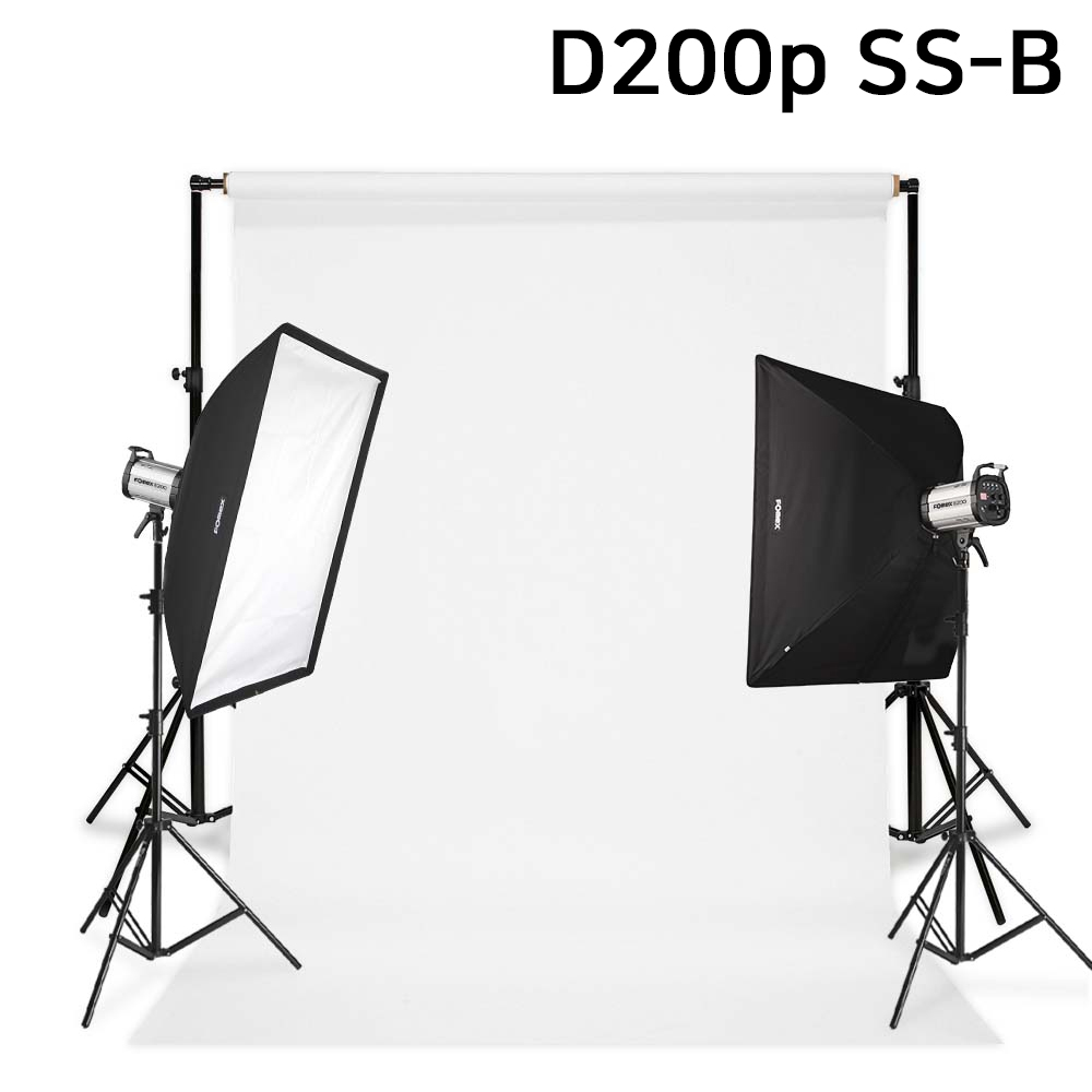 포멕스 사진조명 스튜디오 촬영 세트 (D200p SS-B) 이동형 배경시스템 (배경지135cm 화이트) 쇼핑몰 악세서리 광택 쥬얼리 추천