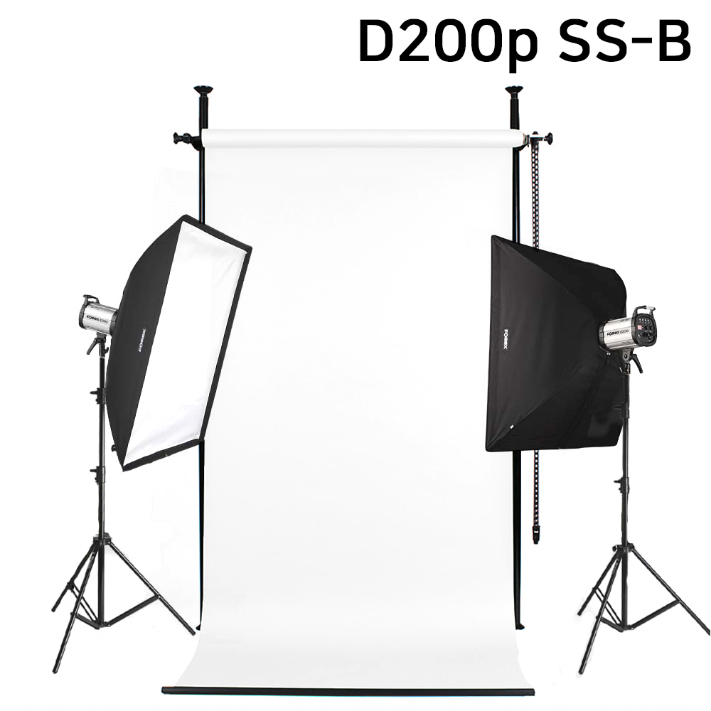 포멕스 사진조명 스튜디오 촬영 세트 (D200p SS-B) 고정형 배경시스템 (배경지135cm 화이트) 쇼핑몰 악세서리 광택 쥬얼리 추천