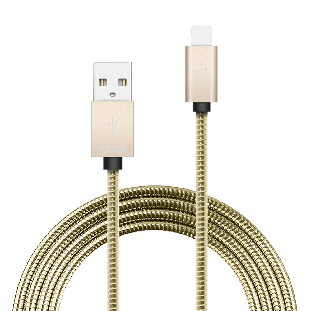 GOON 메탈 급속 충전 케이블 8핀 (골드)