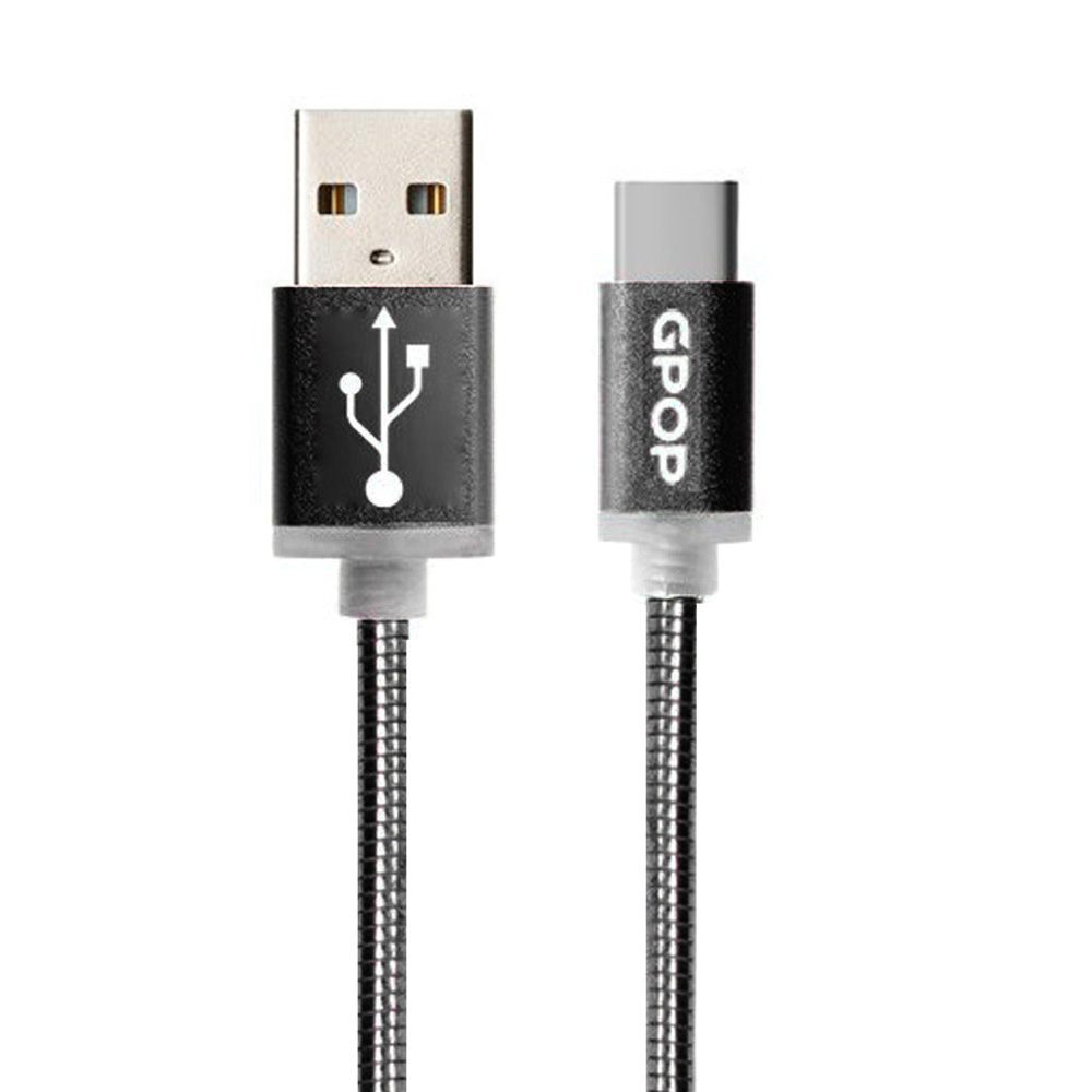 GPOP 메탈 2.4A 급속충전 케이블 (C-TYPE) (블랙)