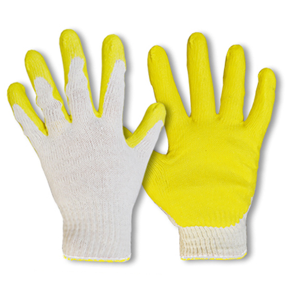 GUARDMAN 반코팅 장갑 노랑색 10G (100개입) 목장갑 코팅장갑 작업 안전장갑