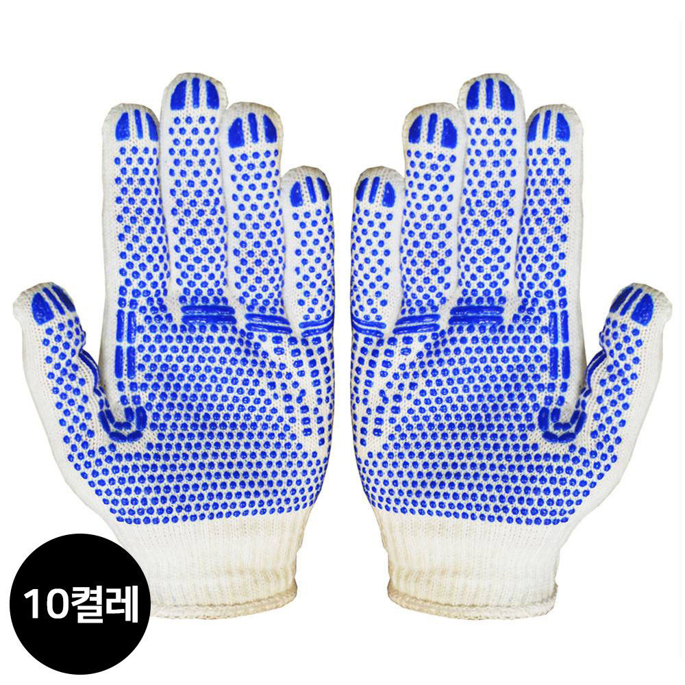 GUARDMAN 도트 면장갑 47g (10개입) 목장갑 작업 안전장갑