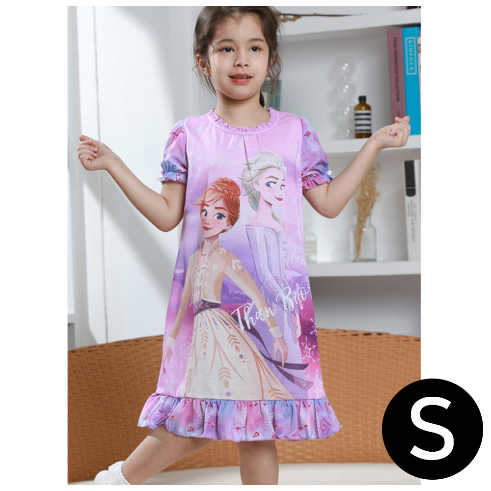 한중 엘사2 반팔 실내복 (핑크) (S)