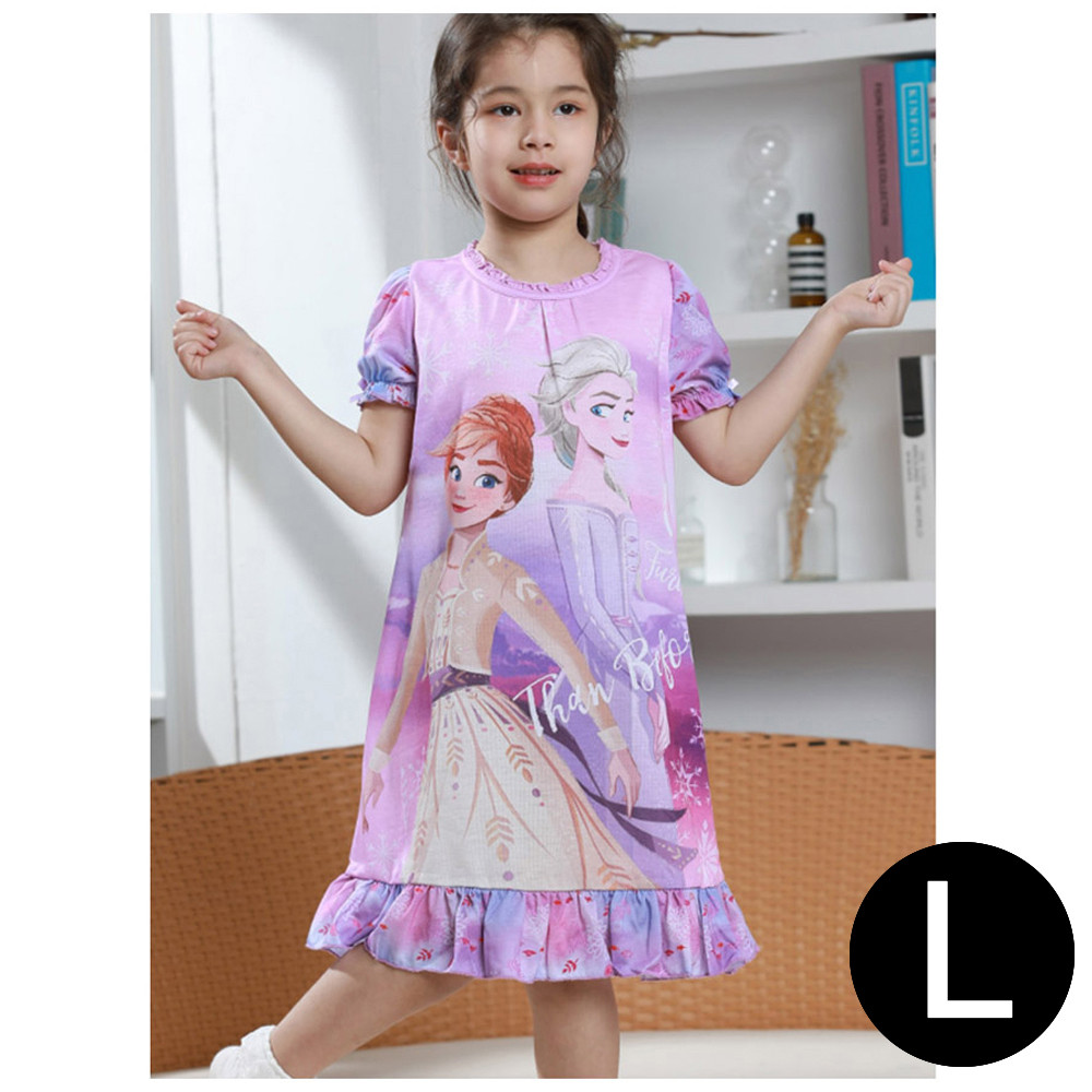 한중 엘사2 반팔 실내복 (핑크) (L)