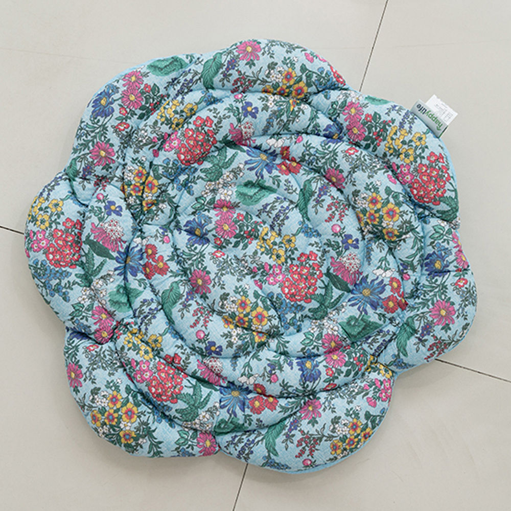 해피니 방석 로즈 퀼팅 논슬립 인테리어방석 50x50cm (블루)