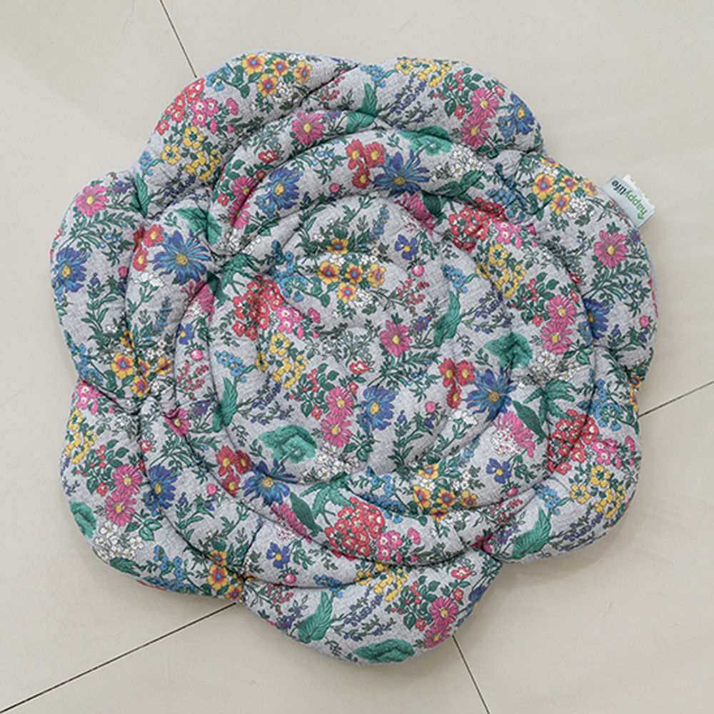 해피니 방석 로즈 퀼팅 논슬립 인테리어방석 50x50cm (그레이)