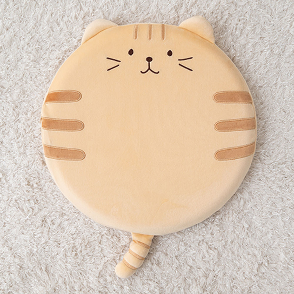 해피니 방석 냐옹이 극세사 메모리폼방석 40x40cm (치즈냥)