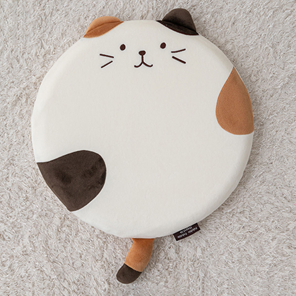 해피니 방석 냐옹이 극세사 메모리폼방석 40x40cm (바둑냥)