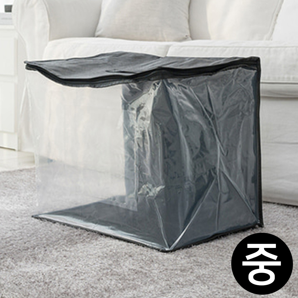 해피니 이불보관가방 PVC 손잡이 이불가방 45x40x27cm (중형) 이불백
