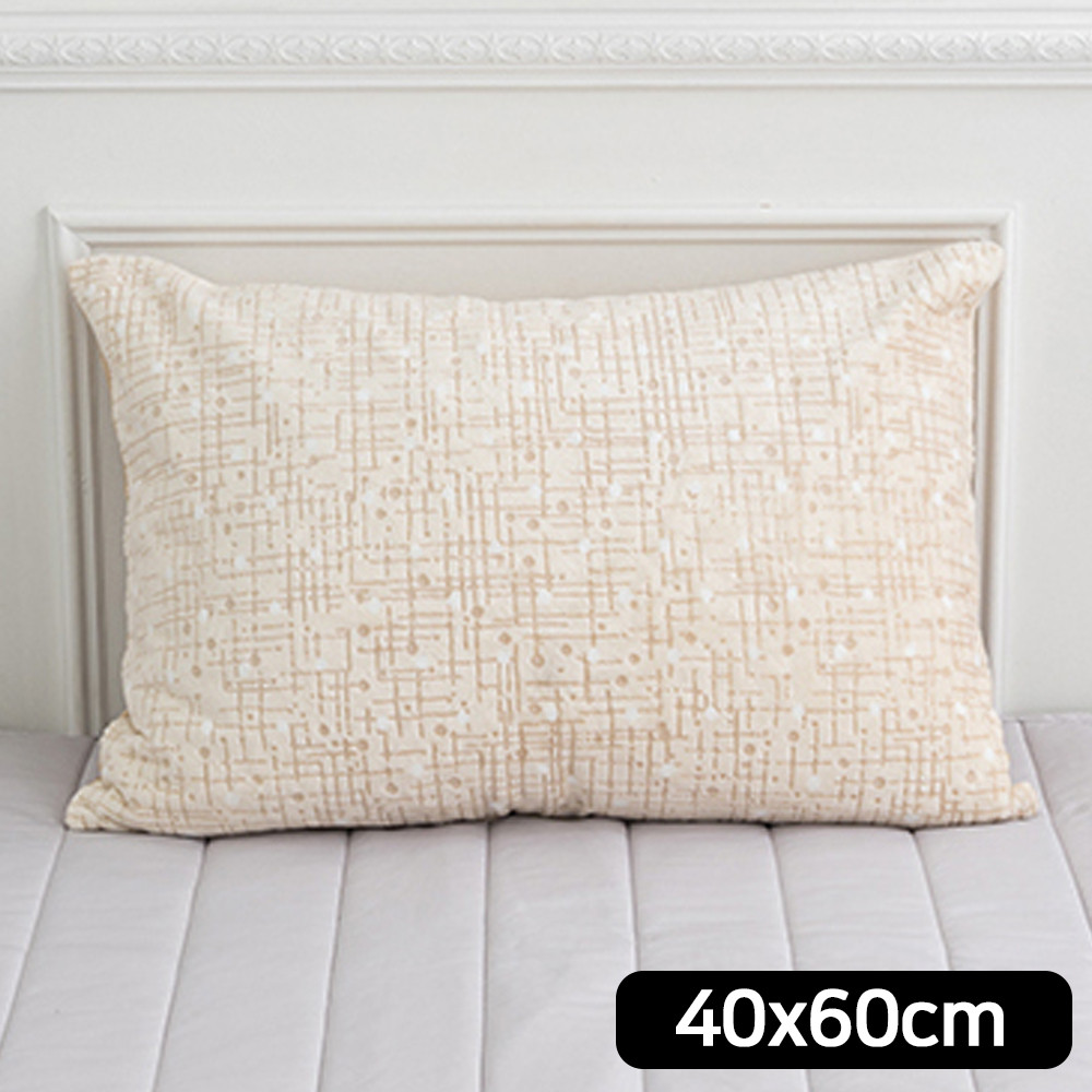 해피니 베개커버 밍크 극세사 베개커버 오크 40x60cm (베이지)
