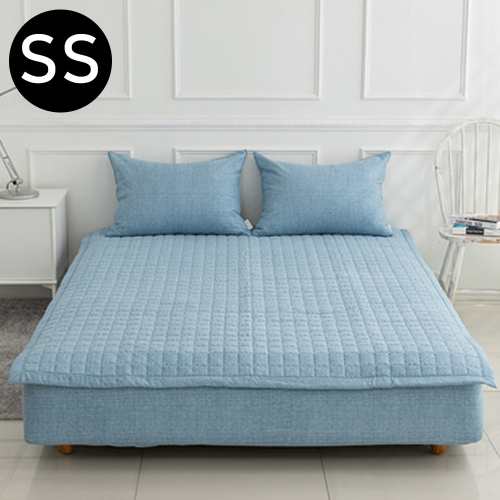 해피니 누네 소프트마이크로 침대 밴딩 패드 슈퍼싱글 SS (블루)