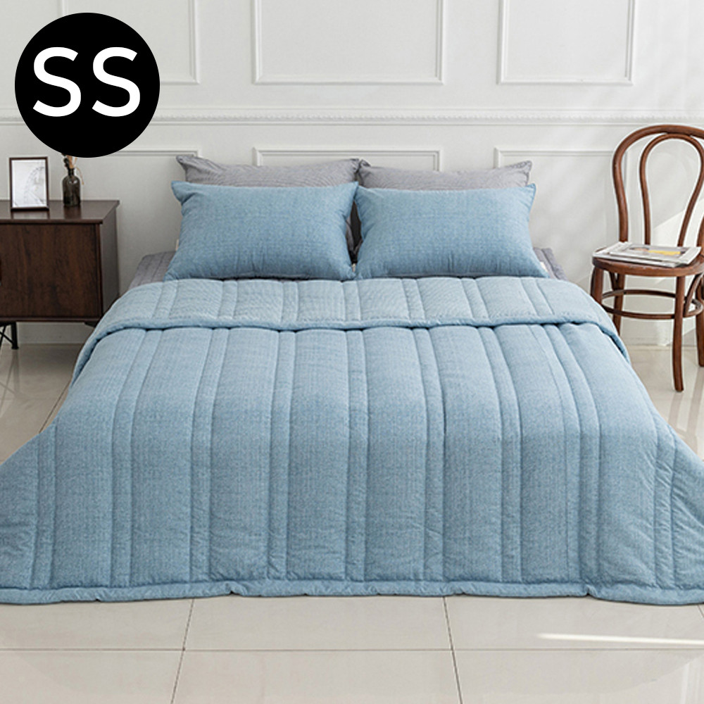 해피니 누네 소프트마이크로 간절기 이불 베개커버세트 슈퍼싱글 SS (블루)